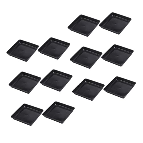 Yardenfun Blumenbecken 12er-Pack Schwarze Blumentopfböden Wasserschalen Für Bonsai- von Yardenfun