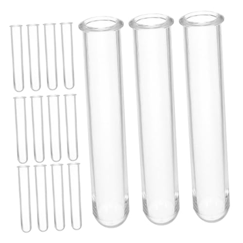 Yardenfun 16 Stück Teiliges Transparenter für Wasservermehrung Hohe Reagenzglas-röhrchen Kompakte Dekorative Hydroponik-behälter zur Wurzelbeobachtung und Pflanzenpflege von Yardenfun