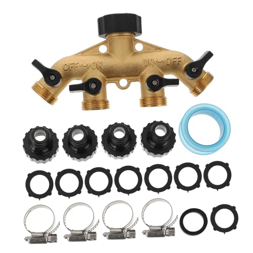 Yardenfun 1Satz Messing Schlauchadapter für Gartenschläuche Verbindung zu Installieren Langlebig für Gartenbewässerung Teiliges Zubehörset von Yardenfun