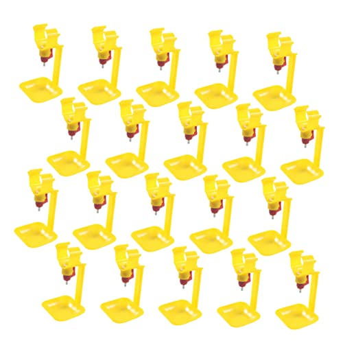 Yardenfun 20 Stück Teiliges Automatisches Hühnertränkeset aus Kunststoff Hängender Wasserspender mit Stahlkugel für Geflügel Wie Hühner Enten und Gänse Langlebig und Wassereffizient für von Yardenfun