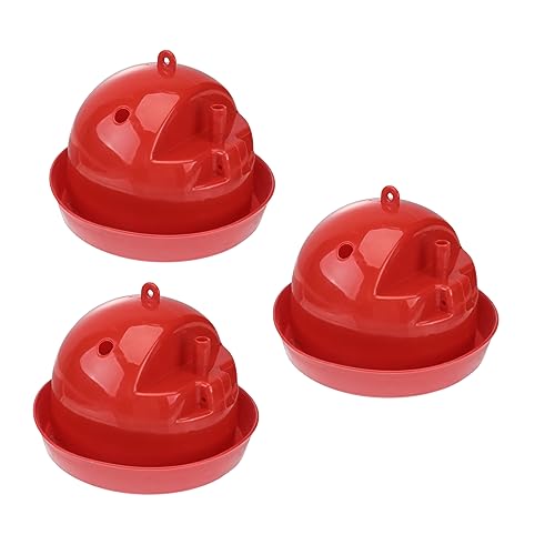 Yardenfun 3Stücke Automatische Hühnertrinker Geflügel Wassertrinkbecher für Gänse Küken und Andere Haustiere für Landwirtschaftliche Betriebe Rot von Yardenfun