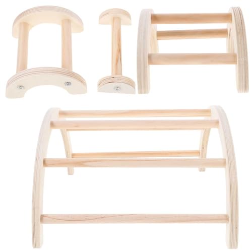 Yardenfun 4 Stück Holz Sitzstangen für Hühner und Papageien Stabiler Trainingsstand für Küken Praktische und Funktionale Vogel Sitzstangen für Stall von Yardenfun