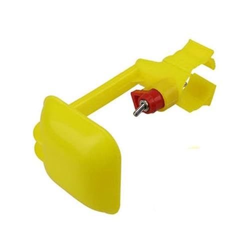Yardenfun 4 Stück Teiliges Automatischer Geflügel Wasserspender aus Kunststoff Integrierter Hängebecher für Hühner und Gänse Wasserreduzierend Gelb Praktisch für Sauberes Tränken von Yardenfun