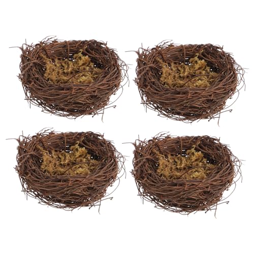 Yardenfun 4stücke Teiliges Künstliche Rattan-Vogel-Nester Handgefertigte Deko Für Garten Und Feste Rustikale Ornamente Für Ostern Hochzeiten Und Partys Naturgetreue Nachbildung Für Yardenfun 4stücke Teiliges Künstliche Rattan-Vogel-Nester Handgefertigte Deko Für Garten Und Feste Rustikale Ornamente Für Ostern Hochzeiten Und Partys Naturgetreue Nachbildung Für von Yardenfun