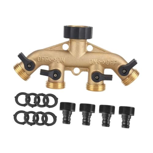 Yardenfun Wasserhahn Verteilerventil Wasseranschluss Schlauchadapter 3/4 Zoll Schlauchverschraubung Für Eu-Standard Yardenfun Wasserhahn Verteilerventil Wasseranschluss Schlauchadapter 3/4 Zoll Schlauchverschraubung Für Eu-Standard von Yardenfun