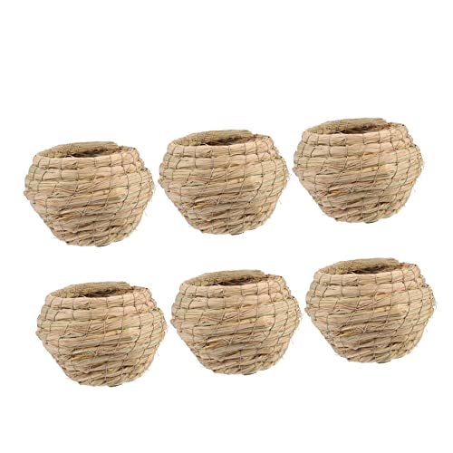 Yardenfun Vogel-Set 6-teilig Handgefertigt Gewebt Vogelhütte Natürlicher Attraktiver Schlafplatz Für Vögel Yardenfun Vogel-Set 6-teilig Handgefertigt Gewebt Vogelhütte Natürlicher Attraktiver Schlafplatz Für Vögel von Yardenfun