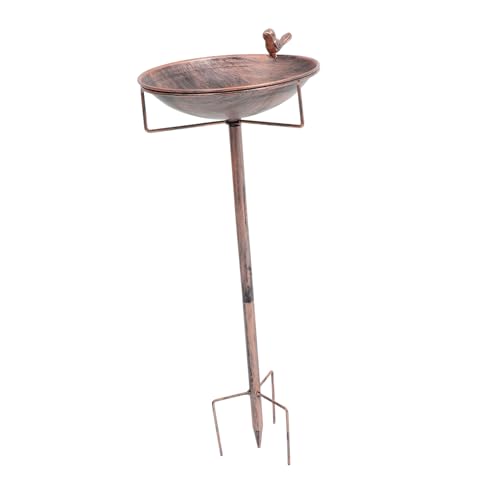 Yardenfun Vogelbadschale Aus Metall mit Pfahl Dekorative Vogelfutterstation für Den Garten Kolibri-bäder Yardenfun Vogelbadschale Aus Metall mit Pfahl Dekorative Vogelfutterstation für Den Garten Kolibri-bäder von Yardenfun