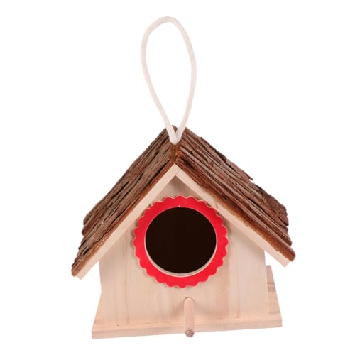 Yardenfun Holz Vogelhaus Nistkasten Wetterfest mit Einflugloch für Gartenvögel Dekorativer Nistplatz für und Kleinvögel Geeignet als Wohn und Dekoobjekt für Balkon Garten und Büro von Yardenfun