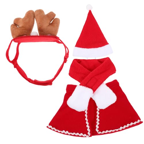 Yardenfun Cape für Kaltes Wetter Weihnachts-Hunde-Outfit Haustiermütze Dekorativer Schal Geweih Stirnband Festliches Hundezubehör Yardenfun Cape für Kaltes Wetter Weihnachts-Hunde-Outfit Haustiermütze Dekorativer Schal Geweih Stirnband Festliches Hundezubehör von Yardenfun