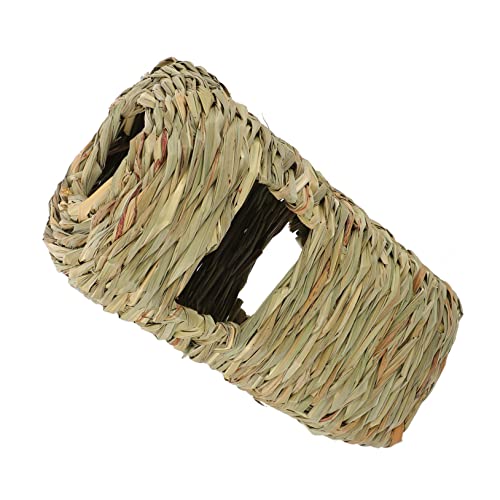 Yardwe Jute-tunnelhaus für Hamster Haustierspielzeug für Kleintiere Dekoratives Nest für Meerschweinchen Sicheres Naturmaterial von Yardwe