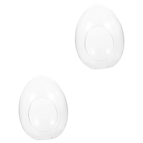 2 Stück Eiförmige Glasflasche Terrarienbehälter Tischdekoration Esstischdekoration Terrarienschale Pflanzenvasen Sukkulenten-Blumenbehälter Ökologische Flasche von Yardwe