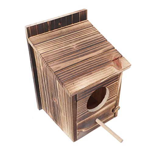 2St Vogelhäuschen aus Holz Vogelnest Große Vogelhäuschen für draußen Nisthaus Vogelfütterer vogelfutterspender vogelfutterhäuschen Futterspender für Vogelkäfige Vogelhaus aus Holz Yardwe von Yardwe