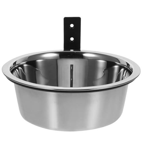 Yardwe Erhöhter Hundenapf Wandmontage, Edelstahl-Futternapf für Hunde und Katzen, 8 Zoll, Höhenverstellbar, Ideal für Trocken- und Nassfutter, Snacks oder Wasser von Yardwe