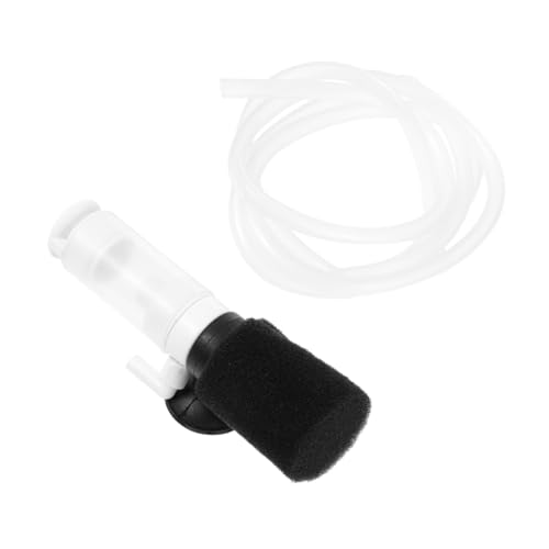 Yardwe 1 Satz Aquarium Mini-Luftfilter Ultra leiser Filter Kompakter Filter atmungsaktive Patches Propan-Tankadapter Schwammfilterecke Luftbetriebener Fischfilter Rostfreier Stahl von Yardwe