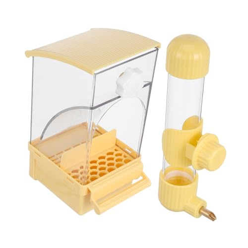 Yardwe 1 Satz Automatischer Futterspender Set für Vögel mit Wasserspender und Schubladendesign Futter und Wasserstation für Wellensittiche und Nymphensittiche Passend für Verschiedene von Yardwe