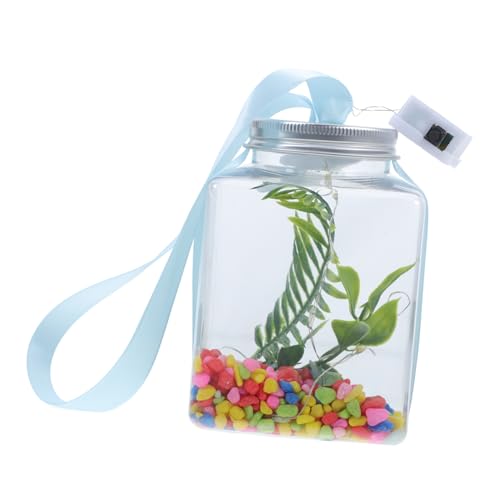 Yardwe 1satz DIY Kleines Transparentes Aquarium Mit Led-Lampe Praktischer Fisch Und Pflanzenbehälter Für Zuhause Und Büro Design Für Fische Und Hydroponik Yardwe 1satz DIY Kleines Transparentes Aquarium Mit Led-Lampe Praktischer Fisch Und Pflanzenbehälter Für Zuhause Und Büro Design Für Fische Und Hydroponik von Yardwe
