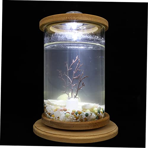 Yardwe 1satz Desktop-Aquarium Gehärtetem Transparenter Fischtank Mit -Beleuchtung Dekorative Fischschale Für Büro Und Zuhause Für Betta-Fische Yardwe 1satz Desktop-Aquarium Gehärtetem Transparenter Fischtank Mit -Beleuchtung Dekorative Fischschale Für Büro Und Zuhause Für Betta-Fische von Yardwe