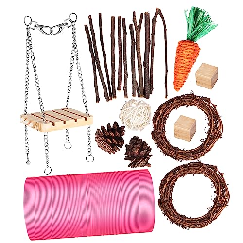 Yardwe Kauspielzeug Für Hamster 11-teiliges Backenzahn-Set Aus Holz Kreatives Design Für Die Unterhaltung Von Haustieren von Yardwe