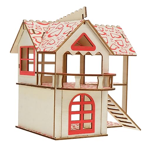 Yardwe Doppelschichtiges Hamsterschloss Haustierhütte Klettergerüst Für Hamster Holzhüttenspielzeug Für Kleintiere Yardwe Doppelschichtiges Hamsterschloss Haustierhütte Klettergerüst Für Hamster Holzhüttenspielzeug Für Kleintiere von Yardwe