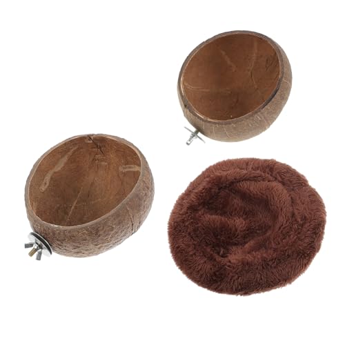 Yardwe Hamsternapf-Set Futternapf Aus Natürlicher Kokosnussschale Aufbewahrungsnapf Großes Fassungsvermögen Tiefer Boden für Meerschweinchen Kaninchen Vögel Yardwe Hamsternapf-Set Futternapf Aus Natürlicher Kokosnussschale Aufbewahrungsnapf Großes Fassungsvermögen Tiefer Boden für Meerschweinchen Kaninchen Vögel von Yardwe