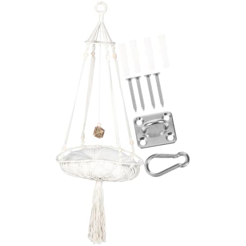 Yardwe Katzenhängemattenbett Makramee Schaukelbett Für Indoor-Katzen Handgemachtes Katzenhängenest Yardwe Katzenhängemattenbett Makramee Schaukelbett Für Indoor-Katzen Handgemachtes Katzenhängenest von Yardwe