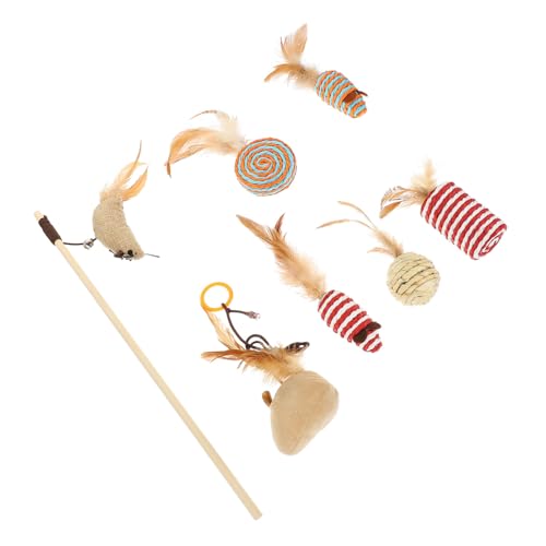Yardwe 7-teiliges Katzenset Entzückendes Kätzchen Interaktives Katzenspielzeug Verschleißfestes Katzenzubehör Leuchtende Farben Für Katzen Yardwe 7-teiliges Katzenset Entzückendes Kätzchen Interaktives Katzenspielzeug Verschleißfestes Katzenzubehör Leuchtende Farben Für Katzen von Yardwe