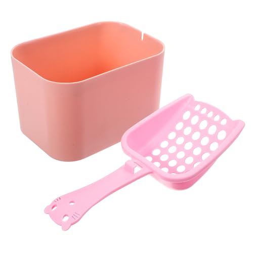 Yardwe 1 Satz Katzenstreu-Schaufel-Set Spülbar Gehäuse Wurf Scoop Post Kratzer Katzenstreuschaufelhalter Reinigungswerkzeuge Für Katzenstreu Hausmüllschaufel Rosa Plastik von Yardwe