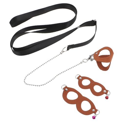 Yardwe 1 Satz Kleine Haustierleine Liner Kaninchengeschirr Und Leine Wurf Hängematten Frettchen Futterspender Hundegeschirr Kühlbandana Für Hunde Gürtel Tiere Rattenträger Co Brown Samt von Yardwe