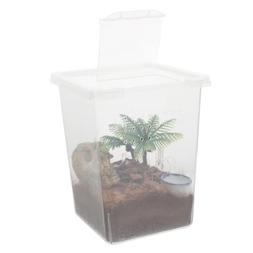 Yardwe Ausbruchsichere Spinnenbox Für Haustiere – Futterkäfig Für Springspinnen Zuchtbox Für Reptilien Zubehör Für Spinnengehege Aus Kunststoff von Yardwe