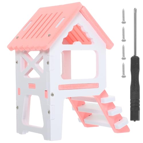 Yardwe Hamsterhaus Meerschweinchenversteck Doppelstock Villa Mit Kletternleiter Für Kleine Haustiere Aus Robustem PVC von Yardwe