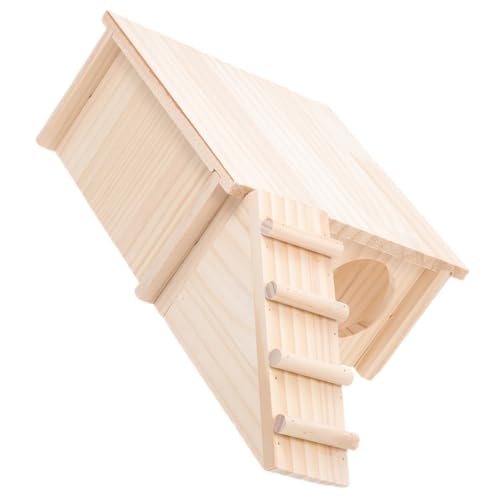 Yardwe 1 Satz Multichamber -Hamster -Versteck Häuser Klettern Dekoratives Hamster -Versteck Hamsterhaus Stall Höhle Hamsterversteck für den Haushalt Hamsterversteck Tunnel Holz von Yardwe
