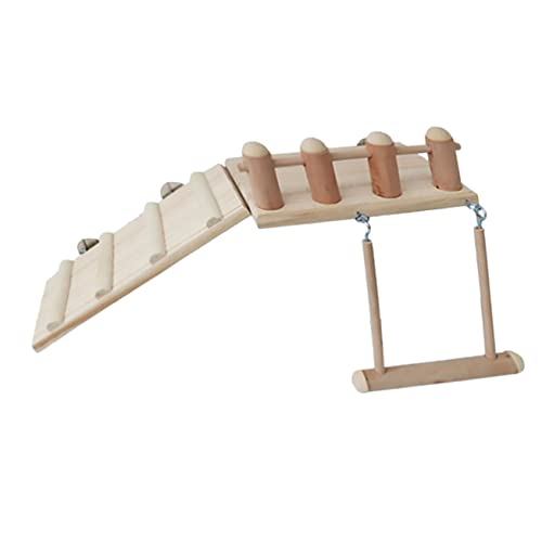 Yardwe Holz Hamster Klettern Spielzeug Plattform Schaukel Leiter Für Hamster Meerschweinchen Käfig Decor von Yardwe