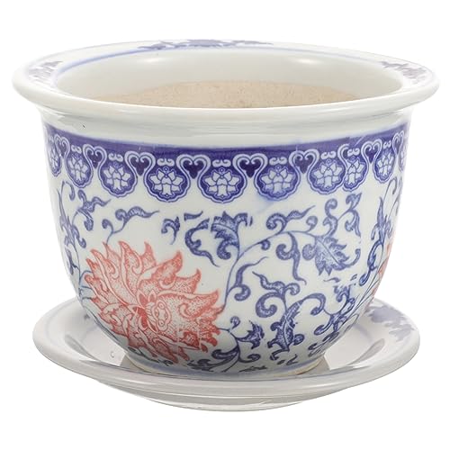Yardwe Pflanztöpfe Keramik Große Gartentöpfe Blumentopf Mit Abflussloch Elegantes Design Für Kakteen Und Blumen Yardwe Pflanztöpfe Keramik Große Gartentöpfe Blumentopf Mit Abflussloch Elegantes Design Für Kakteen Und Blumen von Yardwe