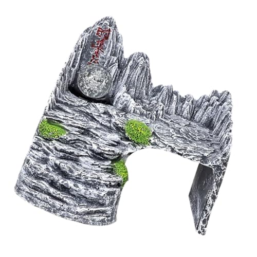 Yardwe 1 Satz Schildkröten-Terrasse Reptilien Zubehör für Aquarien Bausatz Schildkröten-Sonnenbank Schwimmende Schildkrötenplattform schleichtiere Hangplattform Kletterplattform Dark Grey von Yardwe