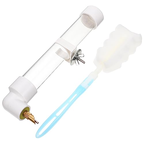 Yardwe Vogel-wasserspender Für Käfig Papageien-wasserspender Kreatives Haustier-zubehör Sauberer Kunststoff-trinkbehälter Weiß von Yardwe
