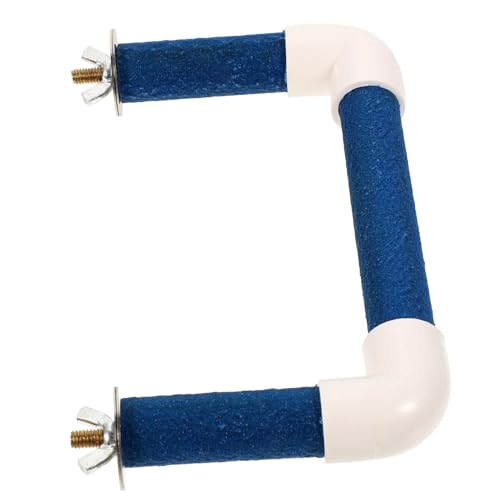 Yardwe 1satz U-förmige Sand-sitzstange Für Papageien Kieferpflege-Spielzeug Für Vögel Lange Plattform Krallen-schleifstick Für Sittiche Und Nymphensittiche von Yardwe