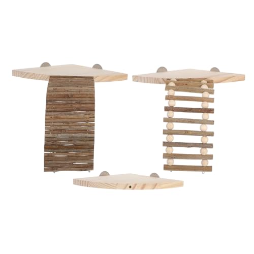 Yardwe 1 Set Hamster-Spielplatz Aus Holz: Kletterplattform Für Haustiere, Leiter Für Käfig – Plattform Mit Holzstruktur Für Kleine Tiere Wie Rennmäuse Und Hamster Yardwe 1 Set Hamster-Spielplatz Aus Holz: Kletterplattform Für Haustiere, Leiter Für Käfig – Plattform Mit Holzstruktur Für Kleine Tiere Wie Rennmäuse Und Hamster von Yardwe