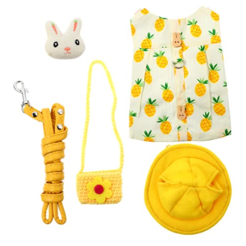 Yardwe 1satz Bunny Kostümset Mit Geschirr Hut Und Tasche Für Kleine Haustiere Niedliches Outfit Für Meerschweinchen Und Kaninchen Leicht Und Atmungsaktiv Für Feiertage Und Besondere von Yardwe