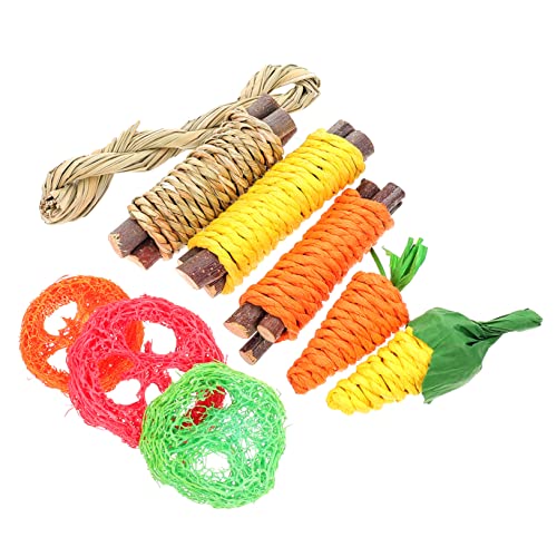 Yardwe Spielzeug Für Haustiere 9-in-1-kauspielzeug Für Hamster Holzspielzeug Für Den Innenbereich Für Kleintiere Und Sicher Für Meerschweinchen von Yardwe