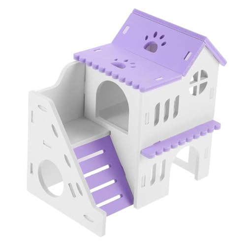 Yardwe Mini Rattenkäfig Versteck Hamster Villa Chinchilla Spielzeug Meerschweinchen Versteck Rattenhaus Villa Hamster Versteck Spielzeug Zubehör von Yardwe