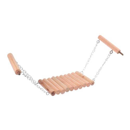 Yardwe 1 Stück Die Schaukel Vogelkäfig Tragbar Frettchen Hamsterkäfige Nest Vogel Träger Futter Für Meerschweinchenkäfige Seilen Von Haustiere Coop Wachtel Netz Brown Hölzern von Yardwe