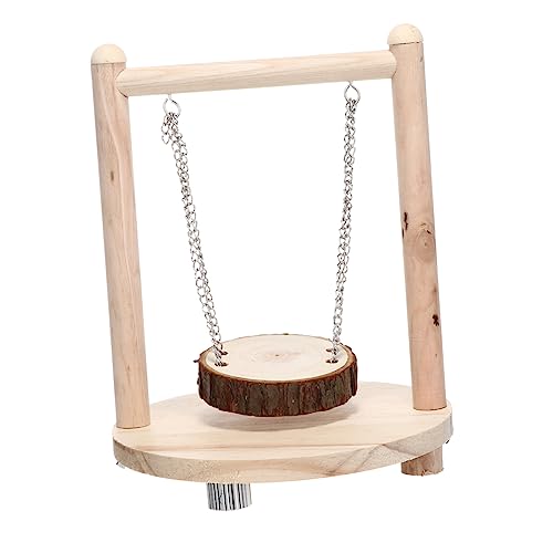 Yardwe Holz Hamster Schaukel Spielzeug Kleintier Spielzeug für Hamster Eichhörnchen Meerschweinchen Bissfestes Gesundes Käfigspielzeug aus Holz Fördert Bewegung und Spaß von Yardwe