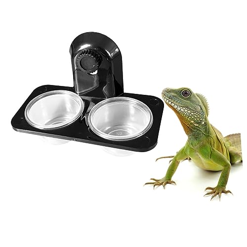 Yardwe Reptilien-wassernapf Futternapf Für Haustiere Große Kapazität Aufbewahrung Von Futter Und Wasser Robuster Kunststoff Für Eidechsen Schildkröten von Yardwe