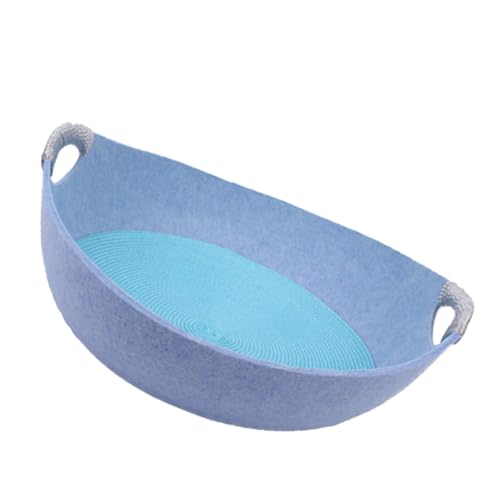 Yardwe 1 Stück Katzen und Hundebett aus Filz mit Kühlendem Pad Rundes Haustierbett für Sommer Geeignet für Katzen und Hunde Austauschbarem Kühlpad Farbe Pads Variiert Zufällige Farbe von Yardwe