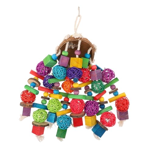 Yardwe 1 Stück Papagei Toys für Holz Papagei zerreißendes Vogel Backenzähne Papageienbissspielzeug Papageienspielzeug Sepak Takraw Yardwe 1 Stück Papagei Toys für Holz Papagei zerreißendes Vogel Backenzähne Papageienbissspielzeug Papageienspielzeug Sepak Takraw von Yardwe