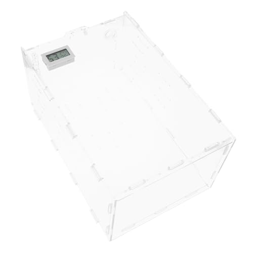 Yardwe 1 Stück Reptilien Terrarium Reptilien-Terrarium-Höhle Terrarienkäfig für Reptilien Reptilienterrarien Reptilienzuchtboxen Aufbewahrungsnest für Reptilien Acryl Transparent von Yardwe