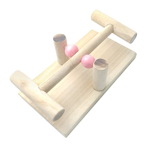 Yardwe Kreatives Holz-Spielzeug Für Vögel Und Kleintiere Robustes Kletterseesaw Im Zufallsdesign Für Hamster Und Sittiche Zum Spielen Klettern Und Ausruhen Fördert Aktives Spielverhalten von Yardwe