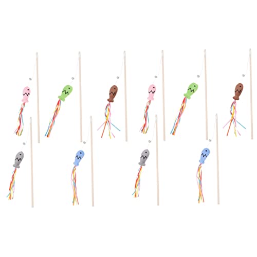 Yardwe 10 STK Katzen-Teaser Katze Spielt Stock Kätzchen Backenzahn Zahnspielzeug Für Kätzchen Katzenangel Mit Anhänger Sportspielzeug Katzenminze Spielzeug Plüsch Holzstange Beissen Yardwe 10 STK Katzen-Teaser Katze Spielt Stock Kätzchen Backenzahn Zahnspielzeug Für Kätzchen Katzenangel Mit Anhänger Sportspielzeug Katzenminze Spielzeug Plüsch Holzstange Beissen von Yardwe