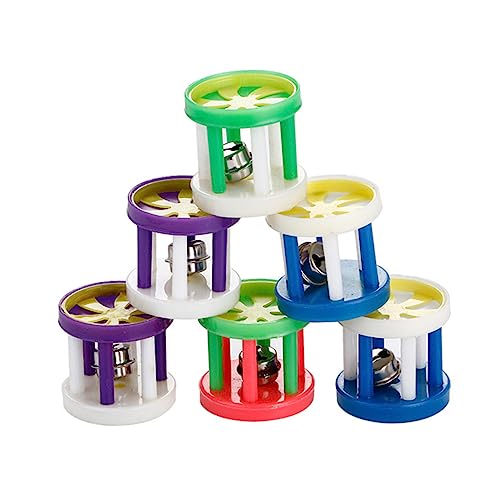 Yardwe 10stücke Teiliges Katzen-spielzeugset Bunte Glocken-bälle Interaktive Spielzeuge Für Katzen Geräuschmachende Rollspielzeuge Für Kätzchen Farben Zufällig von Yardwe