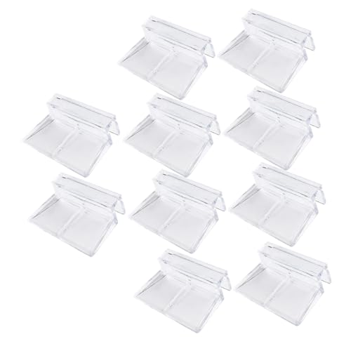 Yardwe Aquarium-Dekoration 10 Stück Acryl-Clips Rack- Aquarium-Deckel-Clips Universal-Clips für Aquarien Tank-stützhalterung Yardwe Aquarium-Dekoration 10 Stück Acryl-Clips Rack- Aquarium-Deckel-Clips Universal-Clips für Aquarien Tank-stützhalterung von Yardwe
